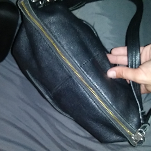 THE SAK COLLECTIVE black leather shoulder hobo style bag - Picture 7 of 11